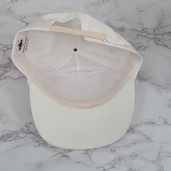 WINNER Renaissance International Vintage Geneva Hat White Blue Streetwear - Picture 9 of 12